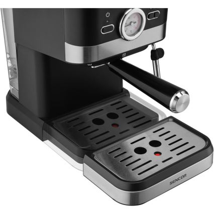 Sencor - Pákový espresso kávovar 1050W/230V čierna/matný chróm