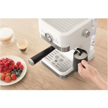 Sencor - Pákový kávovar espresso 1050W/230V biela/matný chróm