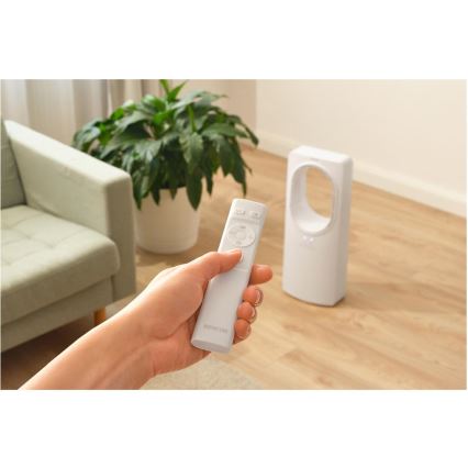 Sencor - Podlahový bezvrtuľový ventilátor 50W/230V biela + diaľkové ovládanie
