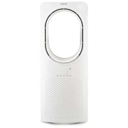 Sencor - Podlahový bezvrtuľový ventilátor 50W/230V biela + diaľkové ovládanie