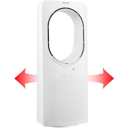 Sencor - Podlahový bezvrtuľový ventilátor 50W/230V biela + diaľkové ovládanie