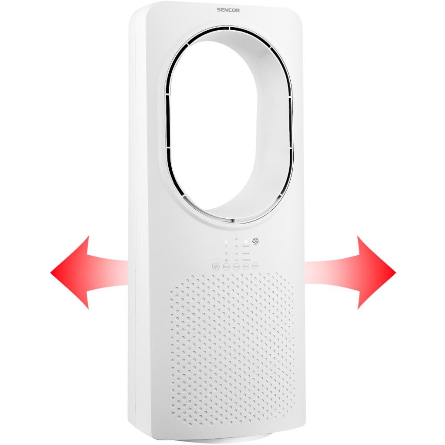 Sencor - Podlahový bezvrtuľový ventilátor 50W/230V biela + diaľkové ovládanie