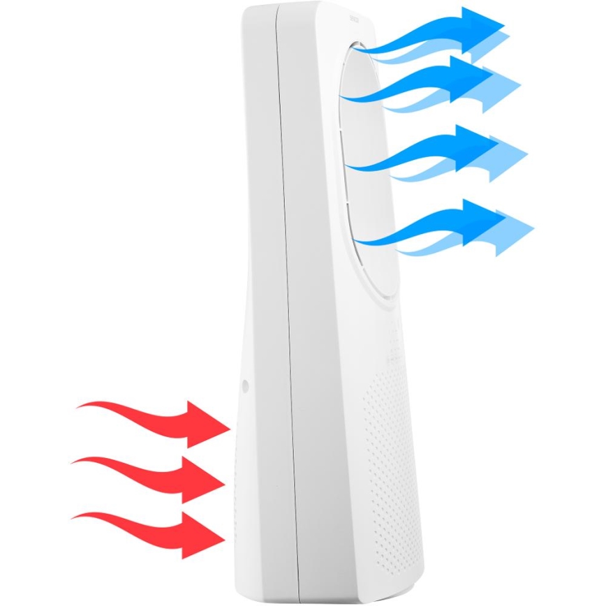 Sencor - Podlahový bezvrtuľový ventilátor 50W/230V biela + diaľkové ovládanie