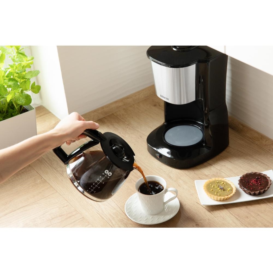 Sencor - Prekvapkávajúci kávovar 1,25 l 1000W/230V