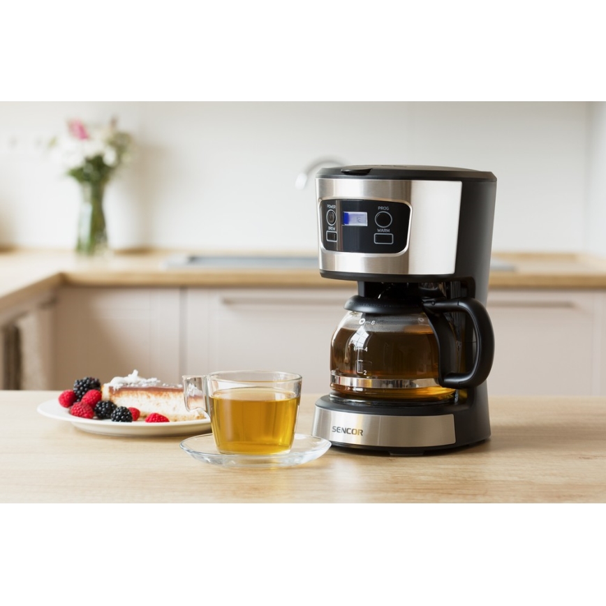 Sencor - Prekvapkávajúci kávovar s LCD displejom 700W/230V