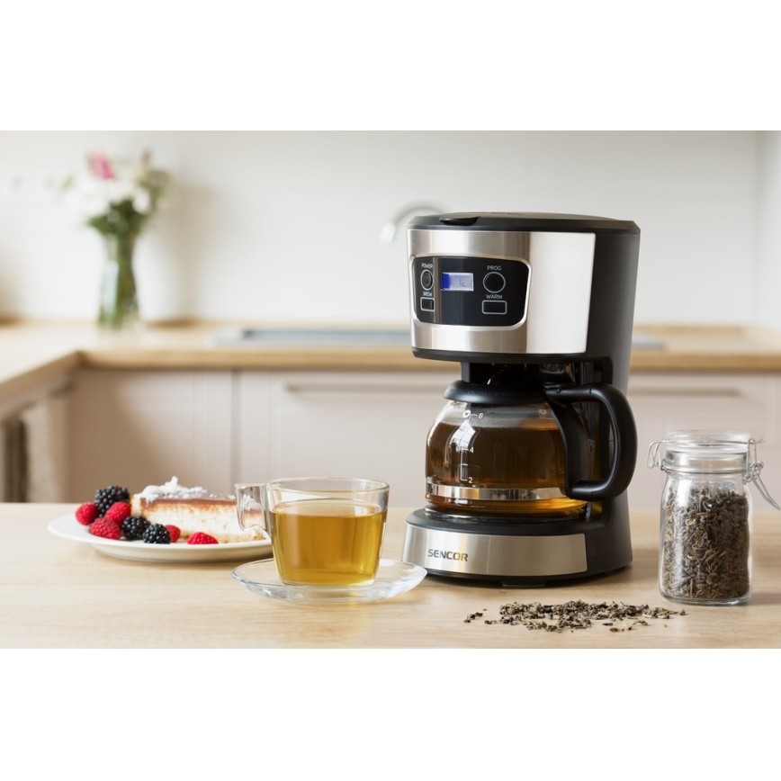Sencor - Prekvapkávajúci kávovar s LCD displejom 700W/230V