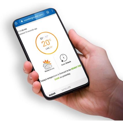 Sencor - Profesionálna meteostanica s farebným LCD displejom a budíkom 5V/1xCR2032 + 3xAA Wi-Fi