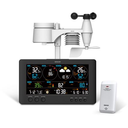 Sencor - Profesionálna meteostanica s farebným LCD displejom 1xCR2032 Wi-Fi