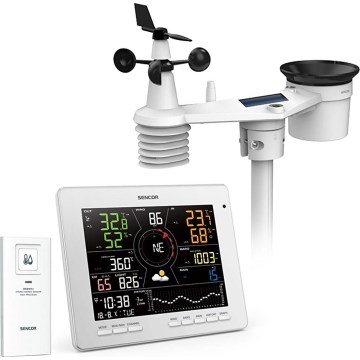 Sencor - Profesionálna meteostanica s farebným LCD displejom 1xCR2032 Wi-Fi Tuya