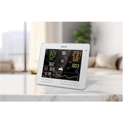 Sencor - Profesionálna meteostanica s farebným LCD displejom 1xCR2032 Wi-Fi Tuya