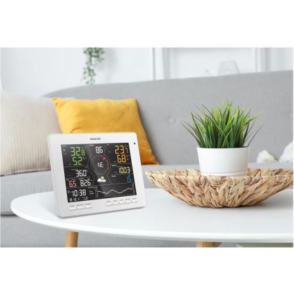Sencor - Profesionálna meteostanica s farebným LCD displejom 1xCR2032 Wi-Fi Tuya