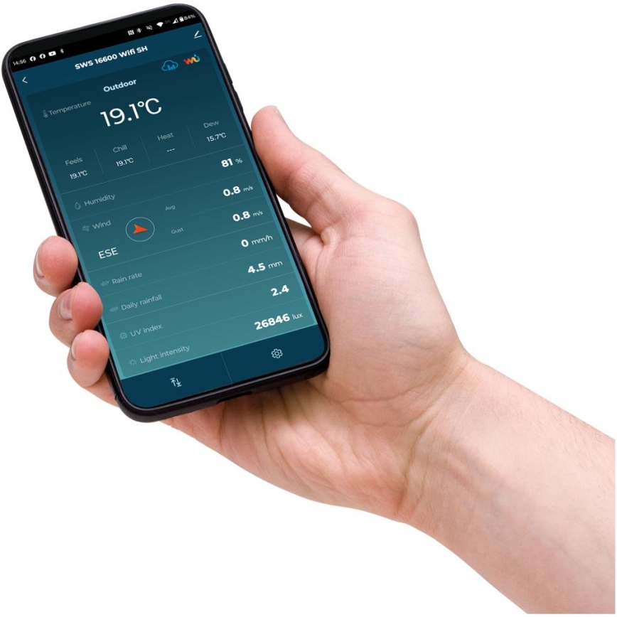 Sencor - Profesionálna meteostanica s farebným LCD displejom 1xCR2032 Wi-Fi Tuya