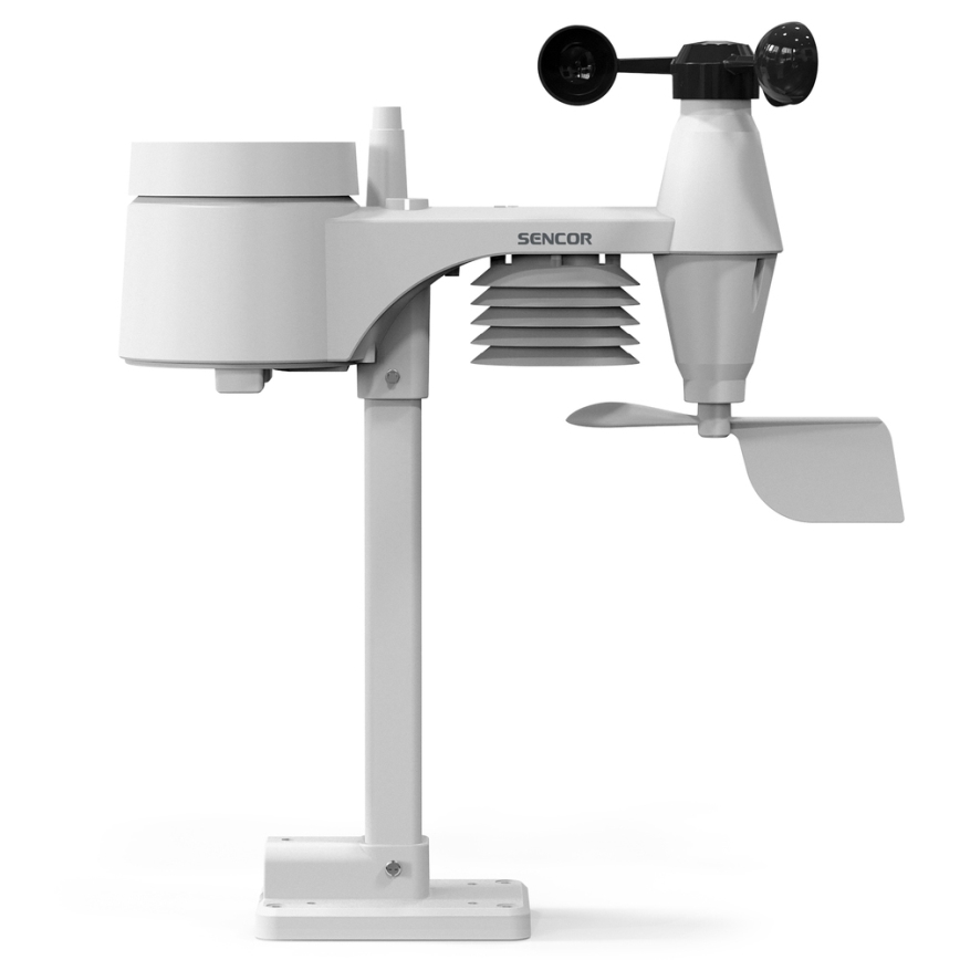 Sencor - Profesionálna meteostanica s LCD displejom a budíkom 1xCR2032 + 3xAA