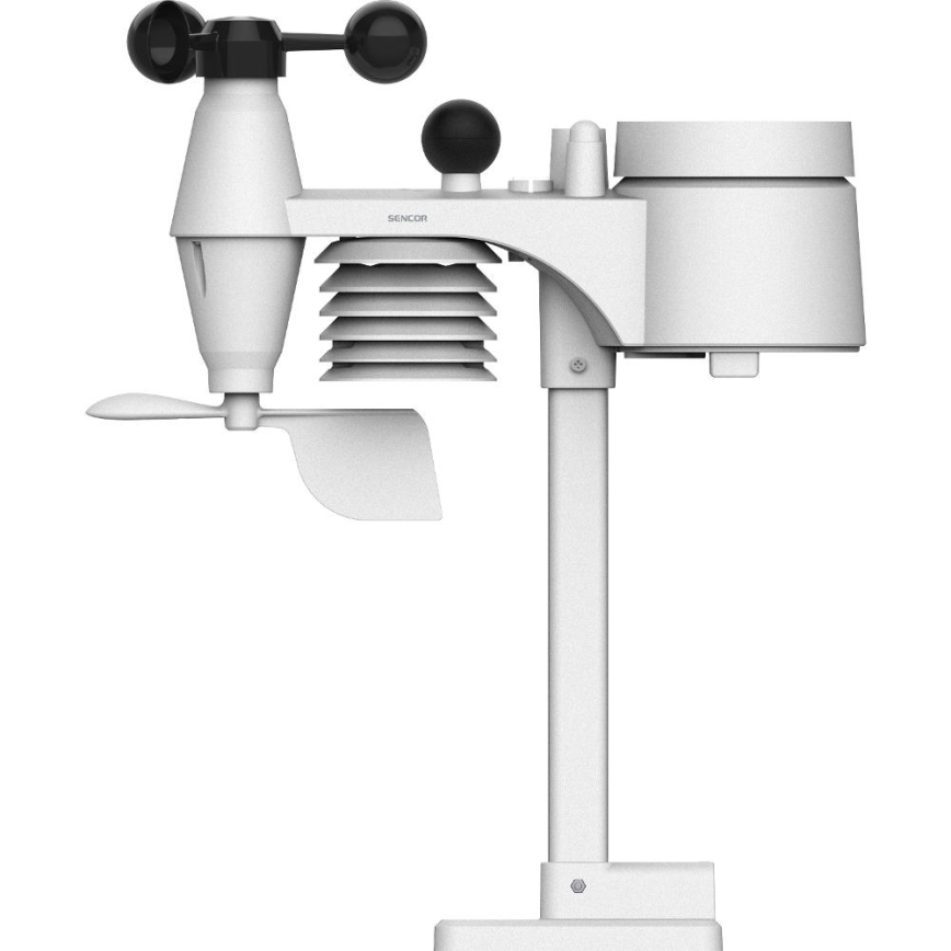 Sencor - Profesionálna meteostanica s farebným LCD displejom a budíkom 5V/1xCR2032 + 3xAA