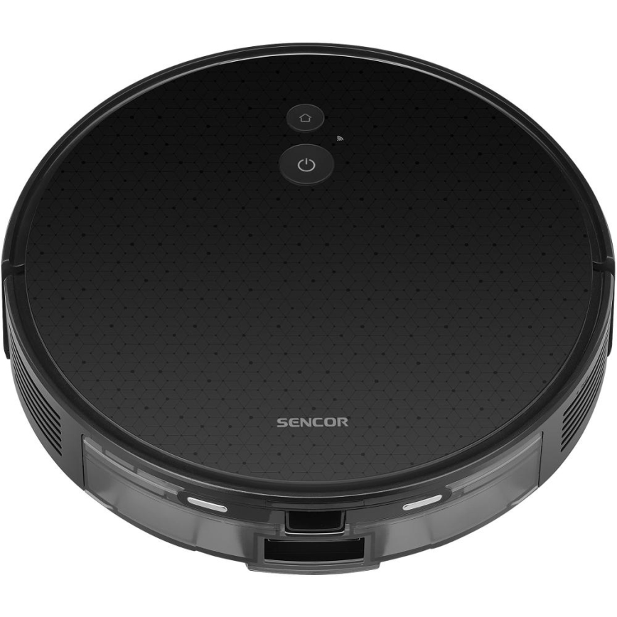 Sencor - Robotický vysávač s mopom 2v1 16W/2600 mAh Wi-Fi čierna + diaľkové ovládanie