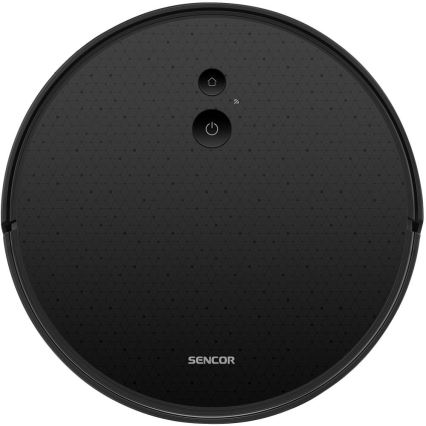 Sencor - Robotický vysávač s mopom 2v1 16W/2600 mAh Wi-Fi čierna + diaľkové ovládanie