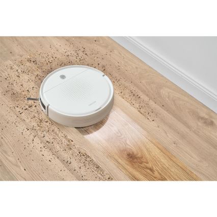 Sencor - Robotický vysávač s mopom 2v1 18W/1500 mAh biela + diaľkové ovládanie