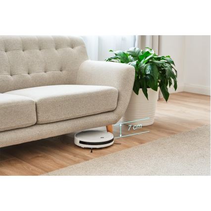 Sencor - Robotický vysávač s mopom 2v1 18W/1500 mAh biela + diaľkové ovládanie
