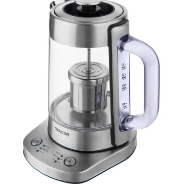 Sencor - Rýchlovarná kanvica s reguláciou teploty 1,5 l 1500W/230V nerez