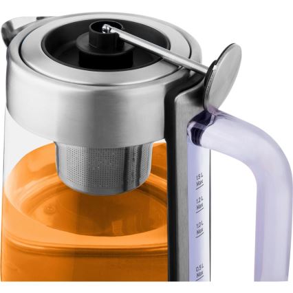 Sencor - Rýchlovarná kanvica s reguláciou teploty 1,5 l 1500W/230V nerez