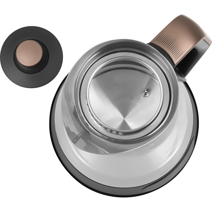 Sencor - Rýchlovarná kanvica s termoreguláciou 1,5 l 2150W/230V čierna/ružovo-zlatá