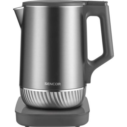 Sencor - Rýchlovarná kanvica s termoreguláciou 1,7 l 1800 W/230 V nerez