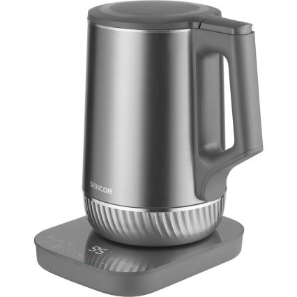 Sencor - Rýchlovarná kanvica s termoreguláciou 1,7 l 1800 W/230 V nerez
