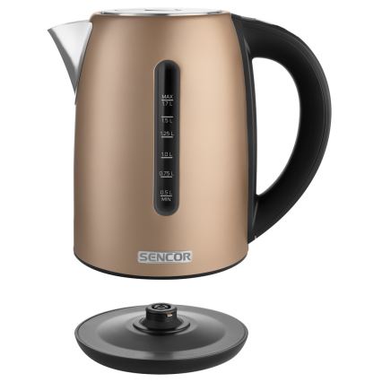 Sencor - Rýchlovarná kanvica s termoreguláciou 1,7 l 2150W/230V hnedá