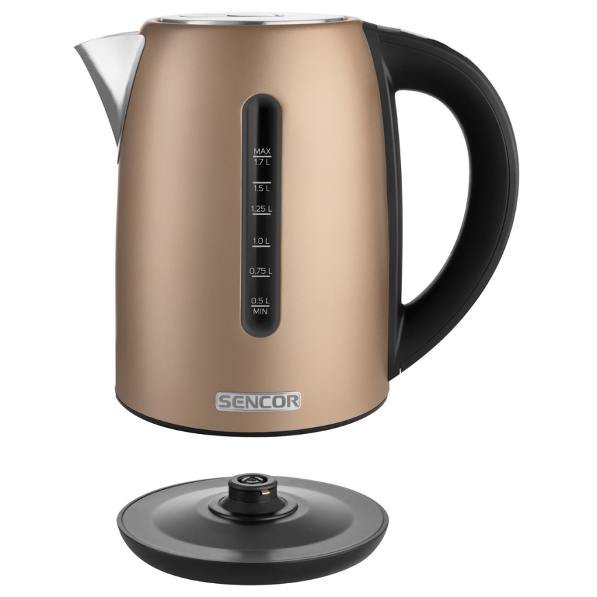 Sencor - Rýchlovarná kanvica s termoreguláciou 1,7 l 2150W/230V hnedá