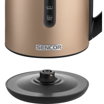 Sencor - Rýchlovarná kanvica s termoreguláciou 1,7 l 2150W/230V hnedá