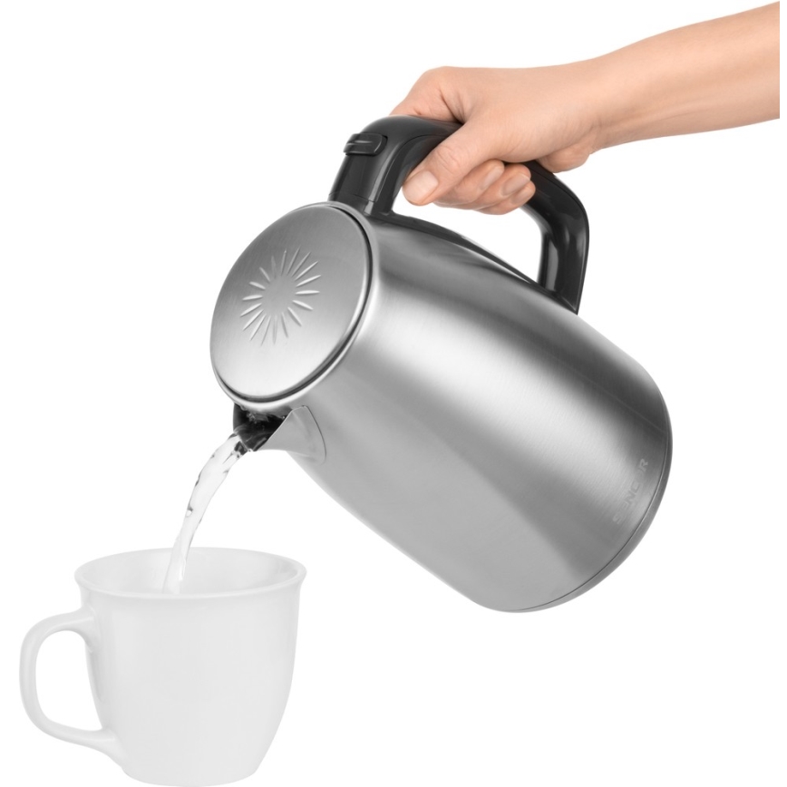 Sencor -  Rýchlovarná kanvica s termoreguláciou 1,7 l 2200W/230V nerez