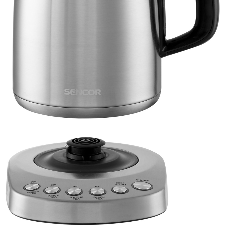 Sencor -  Rýchlovarná kanvica s termoreguláciou 1,7 l 2200W/230V nerez