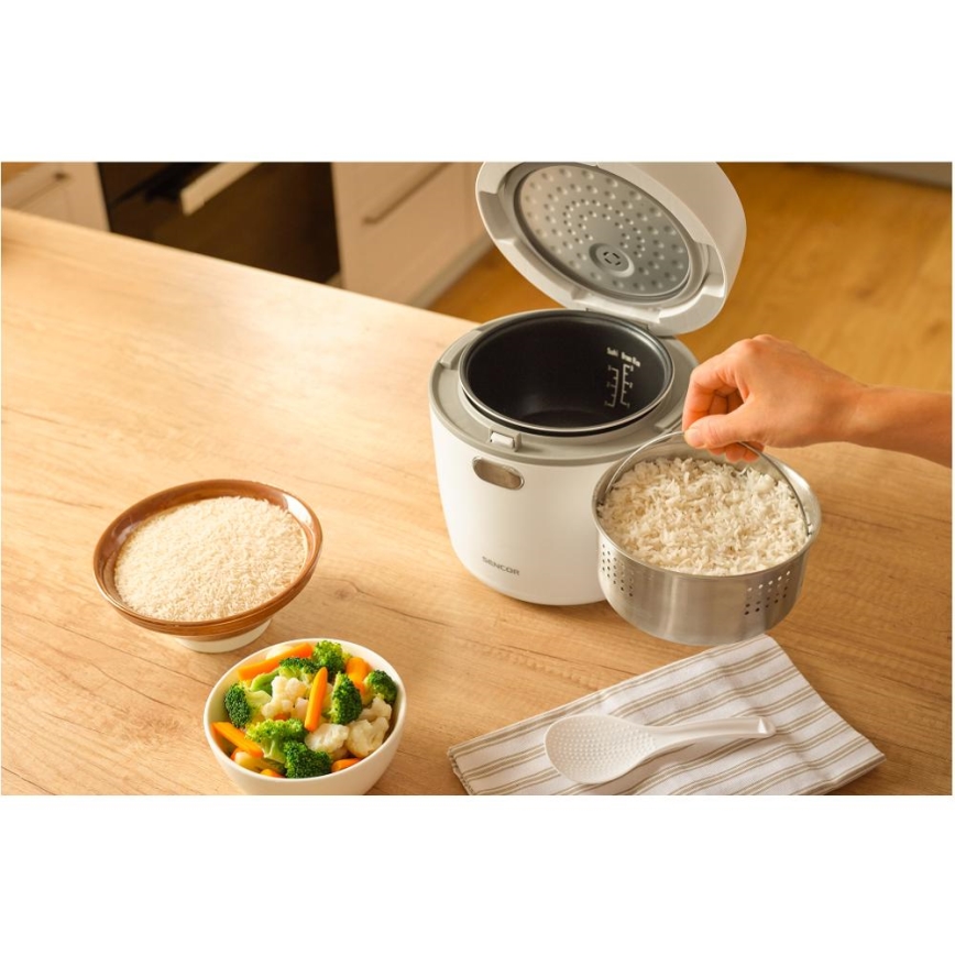 Sencor - Ryžovar 350W/230V 0,6 l biela