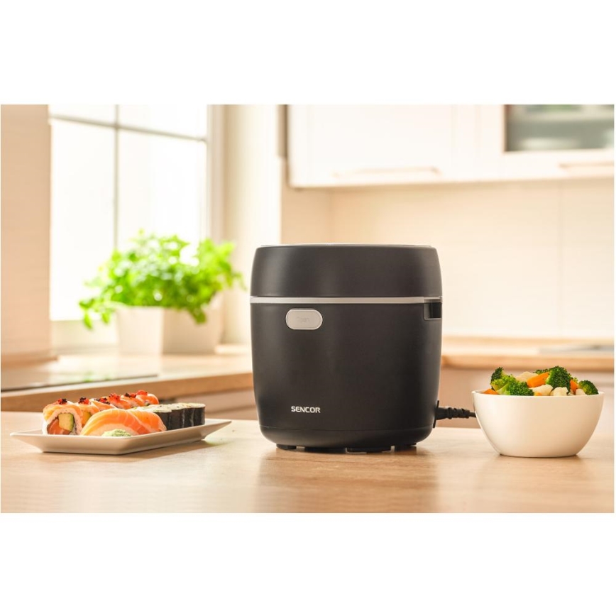 Sencor - Ryžovar 350W/230V 0,6 l čierny