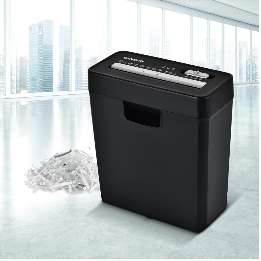 Sencor - Skartovač papiera A4 objem 10 l 190W/230V čierna