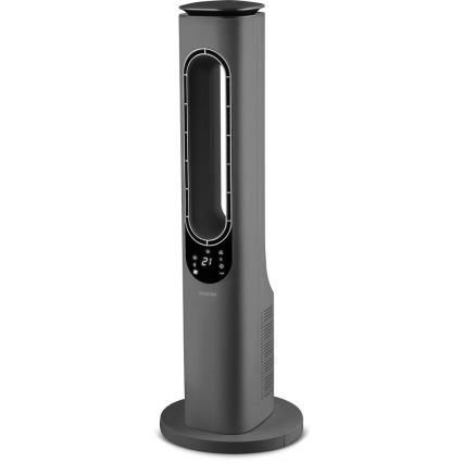 Sencor - Stĺpový bezlopatkový keramický ventilátor 1200/2000W/230V antracit + diaľkové ovládanie