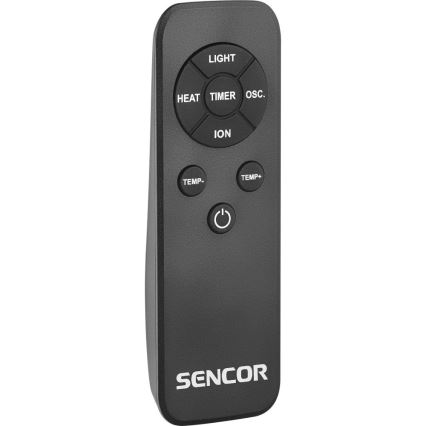 Sencor - Stĺpový bezlopatkový keramický ventilátor 1200/2000W/230V antracit + diaľkové ovládanie