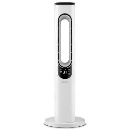 Sencor - Stĺpový bezvrtuľový ventilátor 50W/230V biela + diaľkové ovládanie
