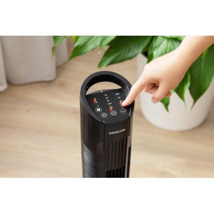 Sencor - Stĺpový ventilátor 50W/230V čierna + diaľkové ovládanie