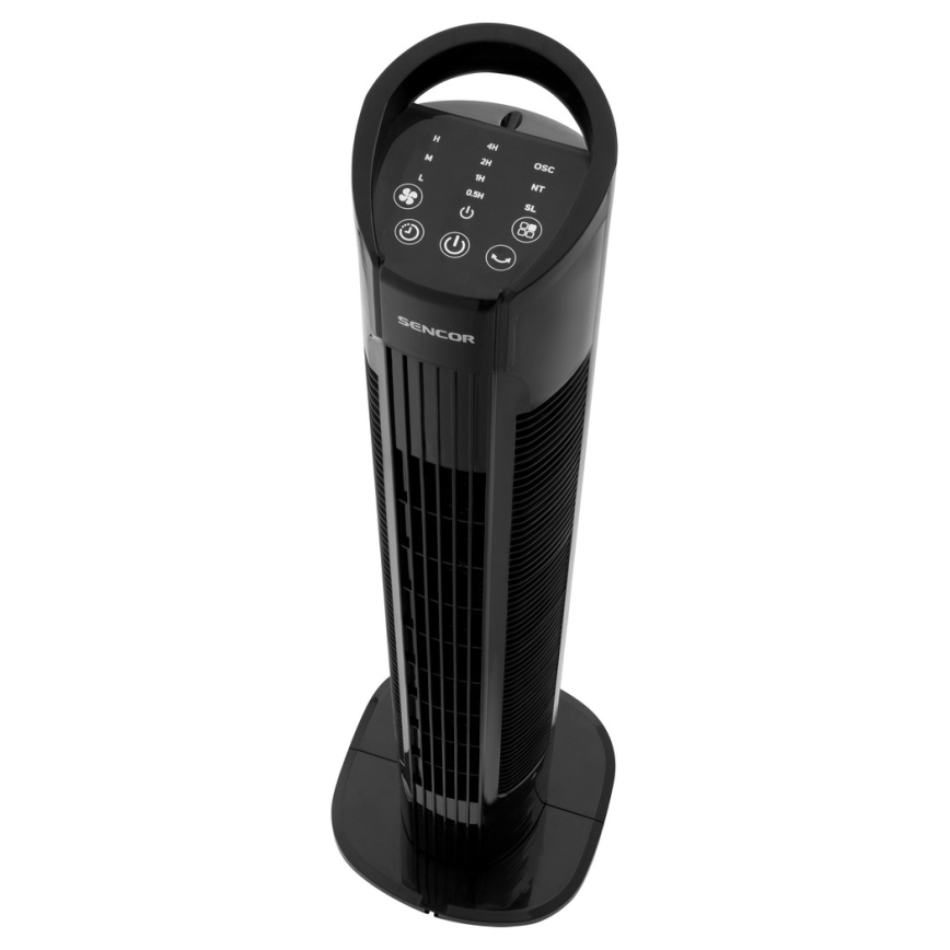 Sencor - Stĺpový ventilátor 50W/230V čierna + diaľkové ovládanie
