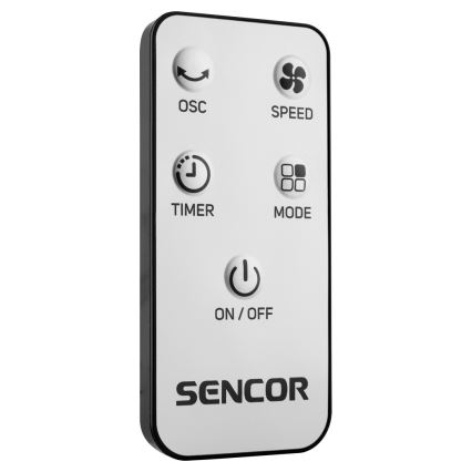 Sencor - Stĺpový ventilátor 50W/230V čierna + diaľkové ovládanie