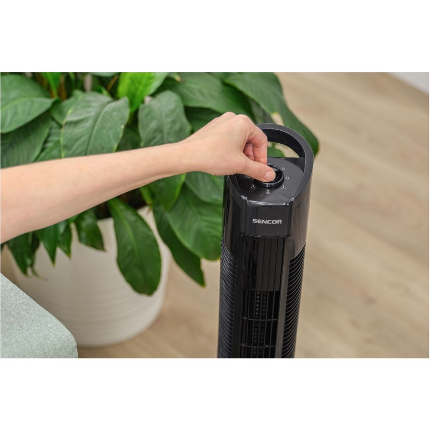 Sencor - Stĺpový ventilátor 50W/230V čierna