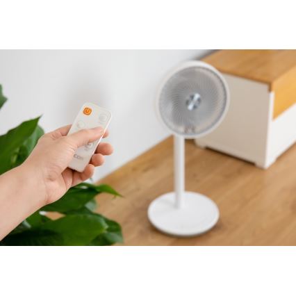 Sencor - Stojanový ventilátor 3D UltraSilent 26W/230V biela + diaľkové ovládanie