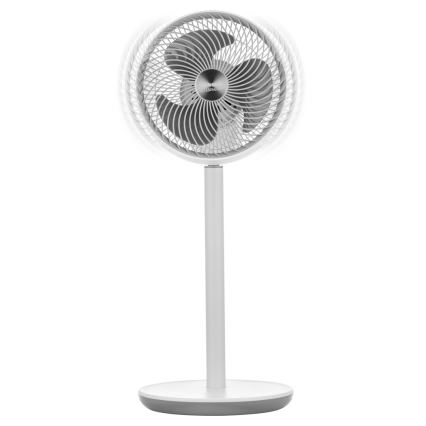 Sencor - Stojanový ventilátor 3D UltraSilent 26W/230V biela + diaľkové ovládanie