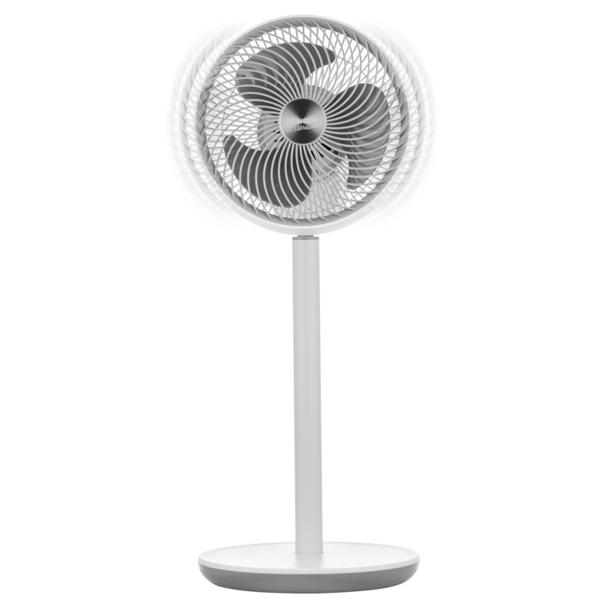 Sencor - Stojanový ventilátor 3D UltraSilent 26W/230V biela + diaľkové ovládanie