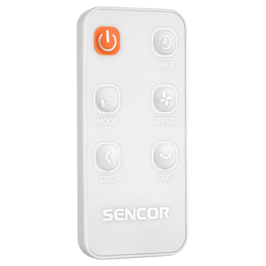 Sencor - Stojanový ventilátor 3D UltraSilent 26W/230V biela + diaľkové ovládanie