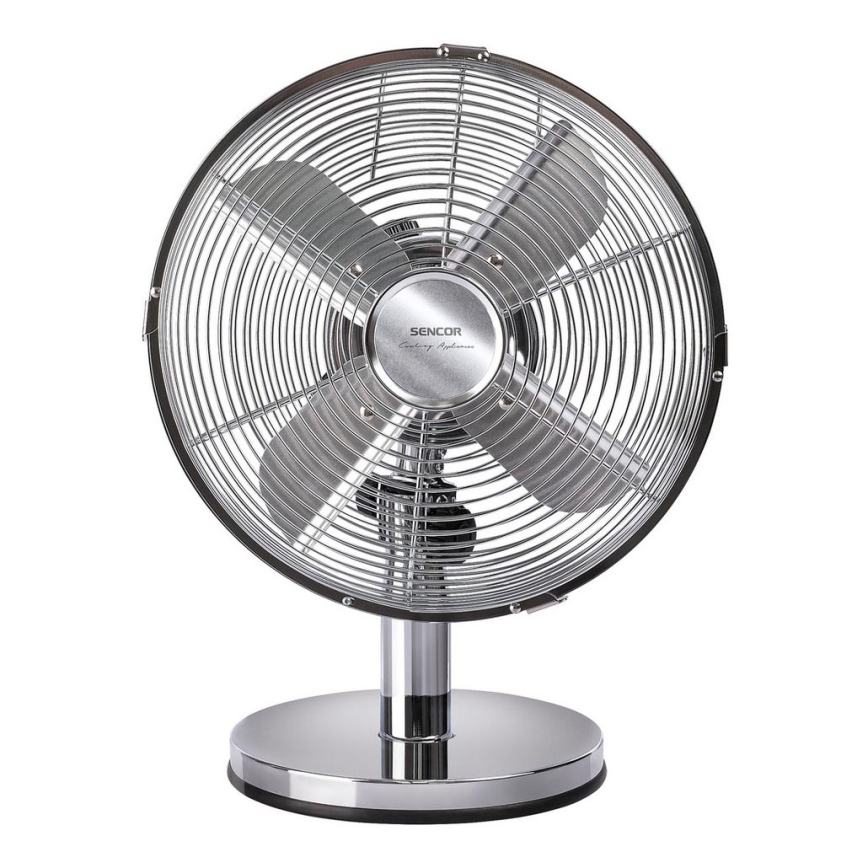 Sencor - Stolný ventilátor 30W/230V lesklý chróm