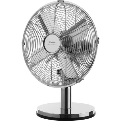 Sencor - Stolný ventilátor 30W/230V lesklý chróm