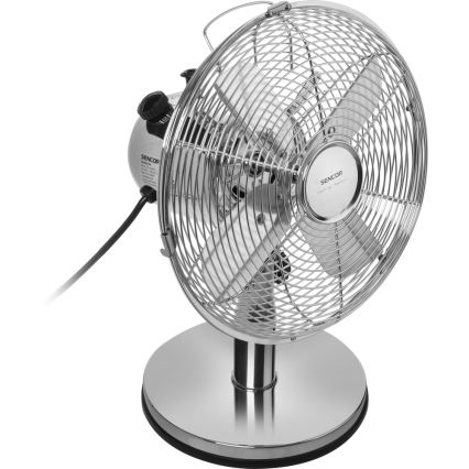 Sencor - Stolný ventilátor 30W/230V lesklý chróm