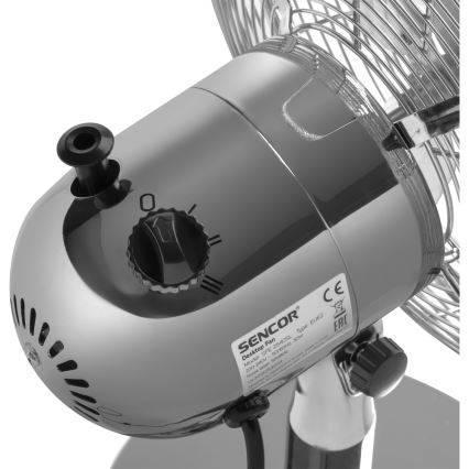 Sencor - Stolný ventilátor 30W/230V lesklý chróm